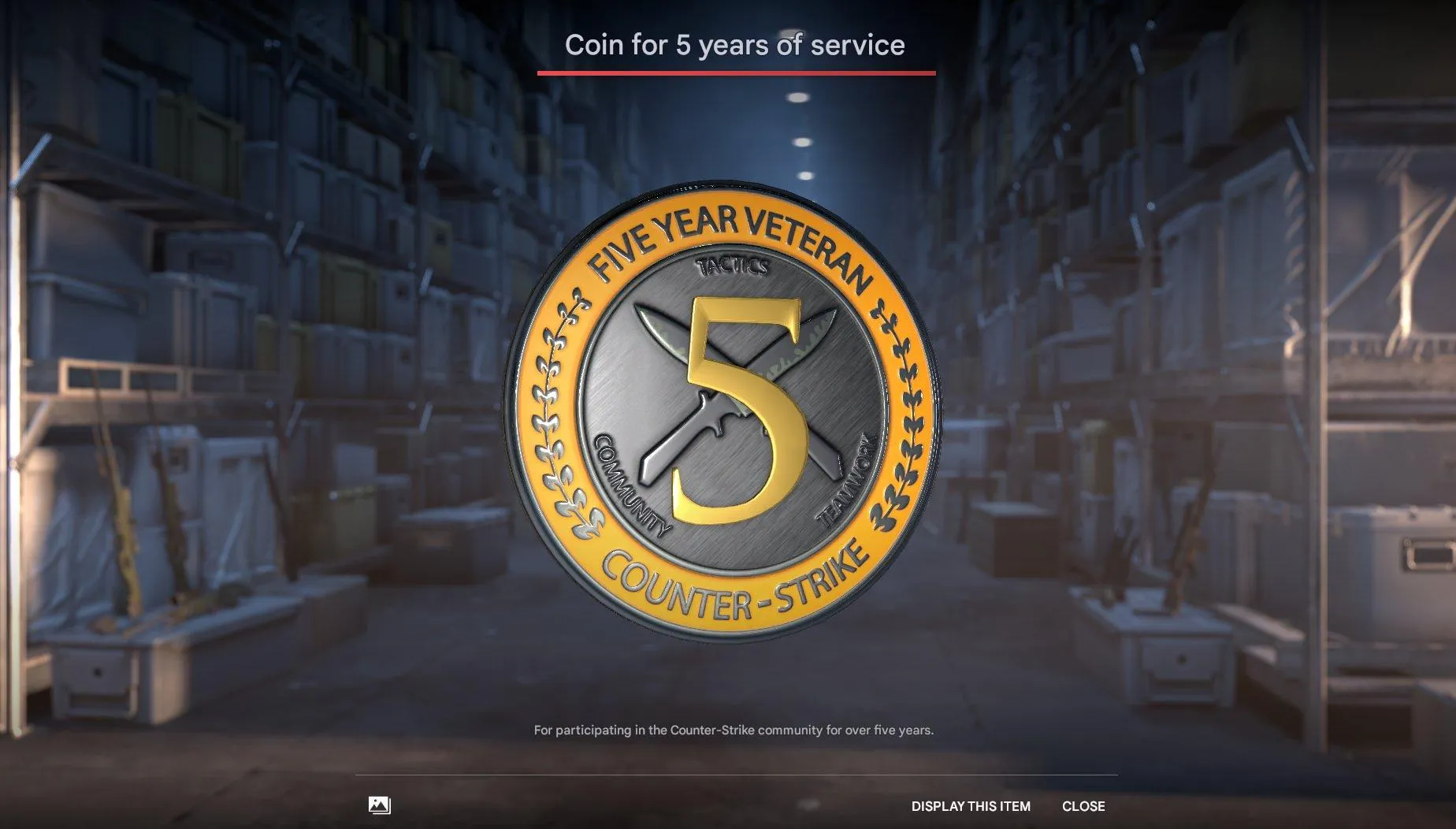 CS172 Prime Purchased, 2 Medals: 5 Year Veteran + Global Offensive, Music Kit Included 